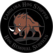A logo of hog removal services